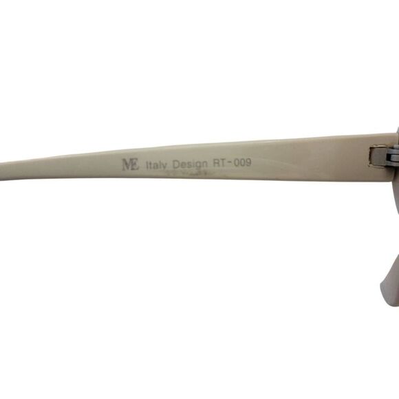 White Heart Shaped ME Italy Design Sunglasses with NEW Soft Leather Case - Picture 11 of 12